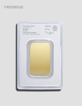 Goldbarren Prägebarren 20g