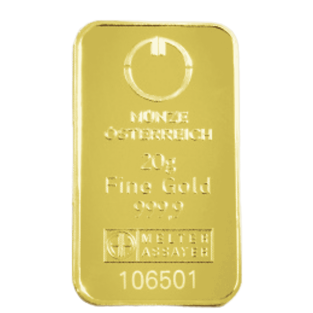 Goldbarren 20g Prägebarren Münze Österreich