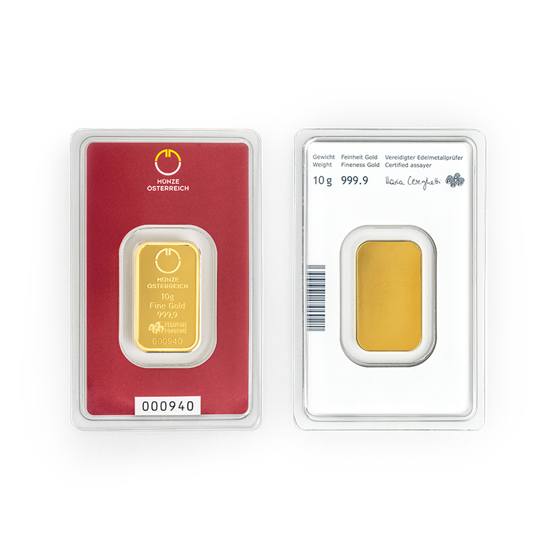 Goldbarren 10g Münze Österreich